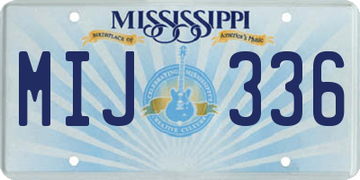 MS license plate MIJ336