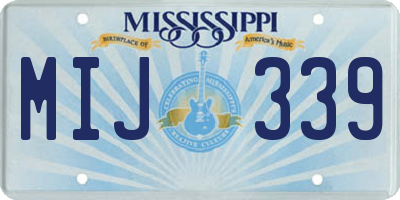 MS license plate MIJ339