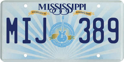 MS license plate MIJ389