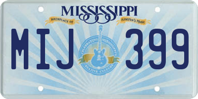 MS license plate MIJ399