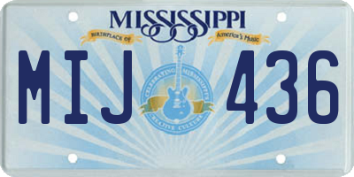 MS license plate MIJ436