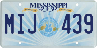 MS license plate MIJ439