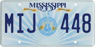 MS license plate MIJ448