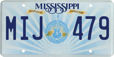 MS license plate MIJ479