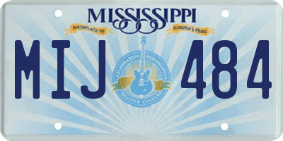 MS license plate MIJ484