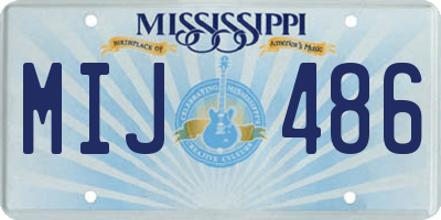 MS license plate MIJ486