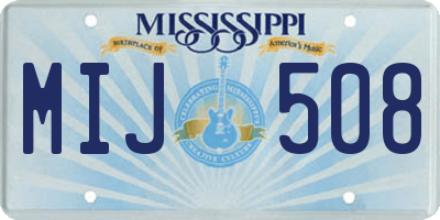 MS license plate MIJ508