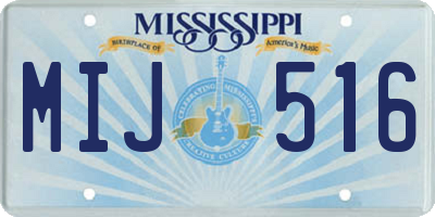 MS license plate MIJ516