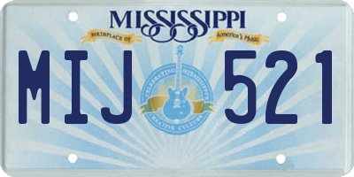MS license plate MIJ521