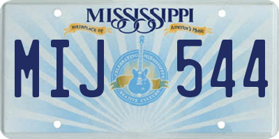 MS license plate MIJ544
