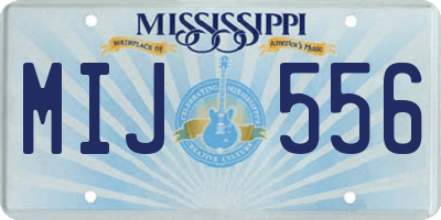MS license plate MIJ556