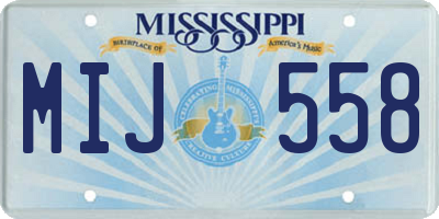 MS license plate MIJ558