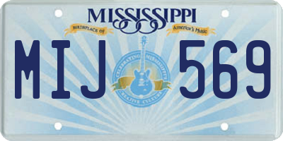 MS license plate MIJ569