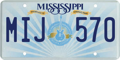 MS license plate MIJ570