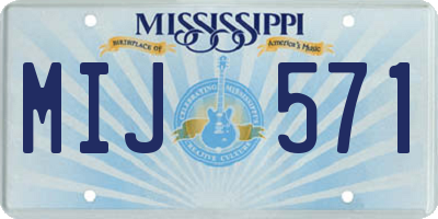 MS license plate MIJ571