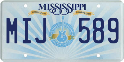 MS license plate MIJ589