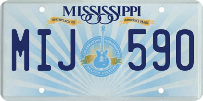 MS license plate MIJ590