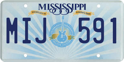 MS license plate MIJ591