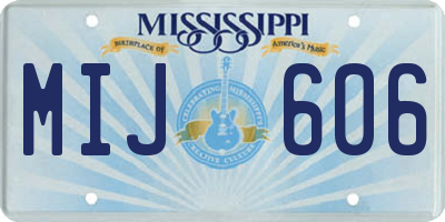MS license plate MIJ606