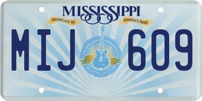 MS license plate MIJ609