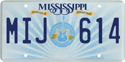 MS license plate MIJ614