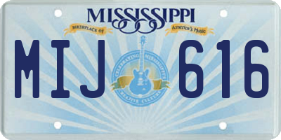 MS license plate MIJ616