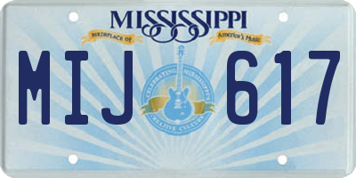MS license plate MIJ617