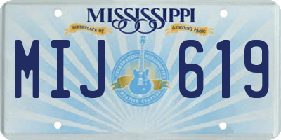 MS license plate MIJ619
