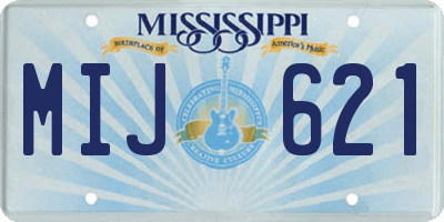 MS license plate MIJ621