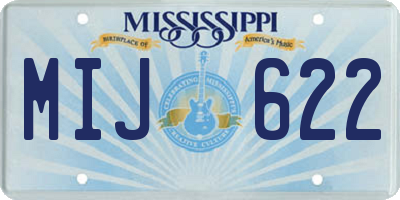 MS license plate MIJ622