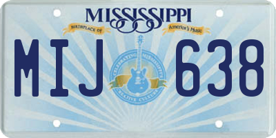 MS license plate MIJ638