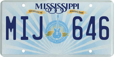 MS license plate MIJ646