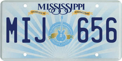 MS license plate MIJ656