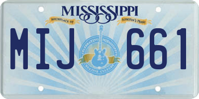 MS license plate MIJ661