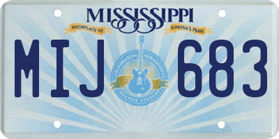 MS license plate MIJ683