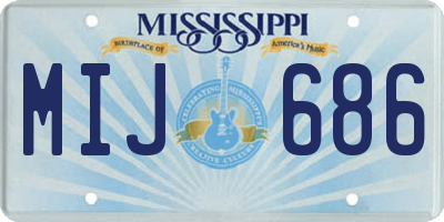 MS license plate MIJ686