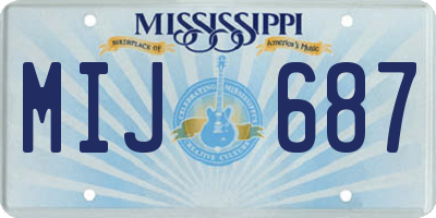 MS license plate MIJ687