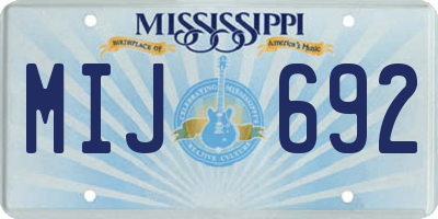 MS license plate MIJ692