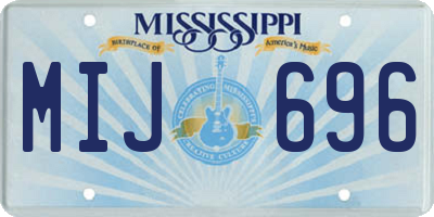 MS license plate MIJ696