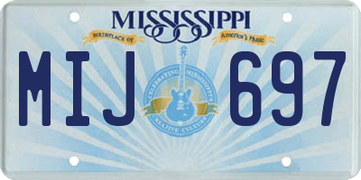 MS license plate MIJ697