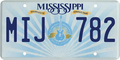 MS license plate MIJ782