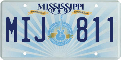 MS license plate MIJ811