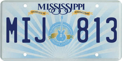 MS license plate MIJ813