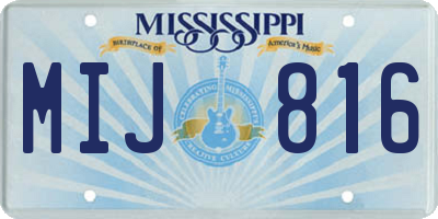 MS license plate MIJ816
