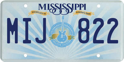 MS license plate MIJ822