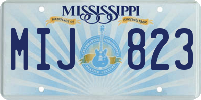 MS license plate MIJ823
