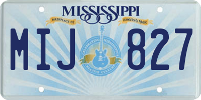 MS license plate MIJ827