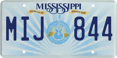 MS license plate MIJ844