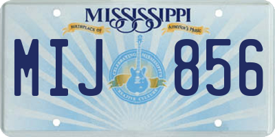 MS license plate MIJ856