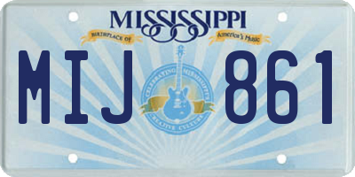 MS license plate MIJ861